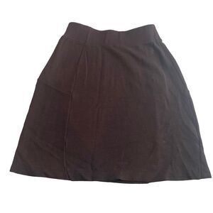 Ibex Merino‎ Wool Midi Skirt Womens Size S Brown